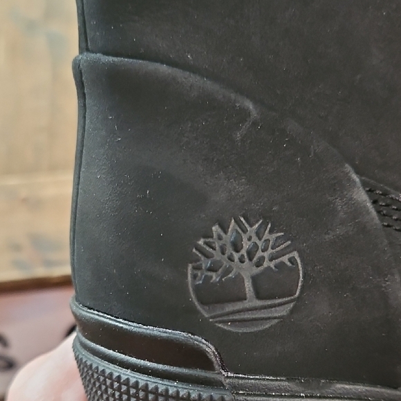 New! Timberland Women's Black Lug Heel, Lace Up Heeled Boots...size 8 - Picture 10 of 10